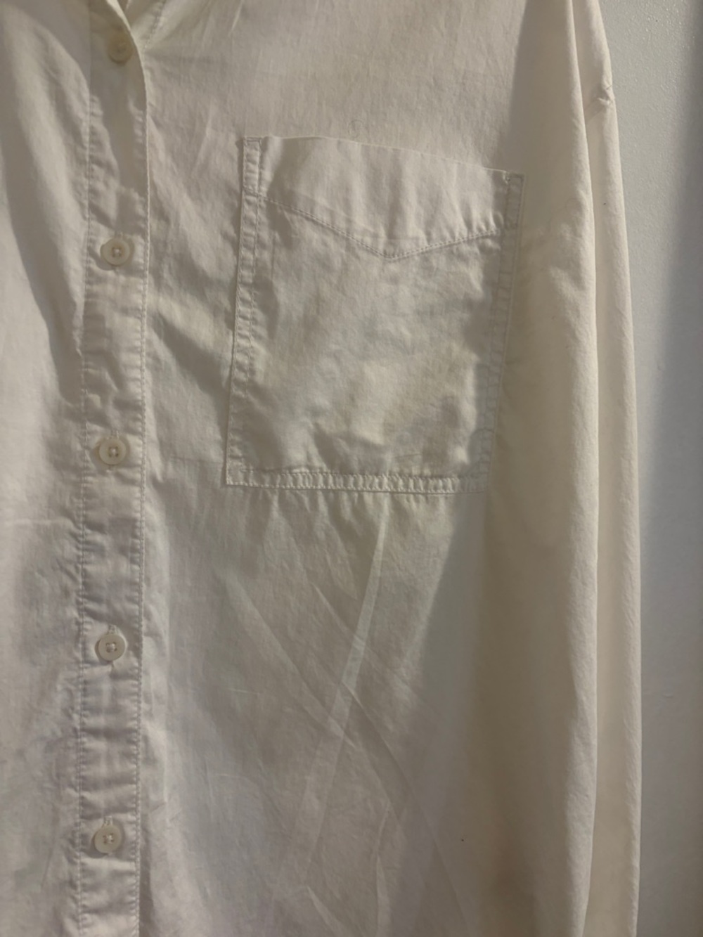 American Eagle Outfitters Off-White Long Sleeve Button-Down Shirt medium - Picture 3 of 6